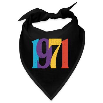 Geboren 1971 Geburtstagsgeschenk Geburtstag 71 - Bandana - Schwarz - Vorne