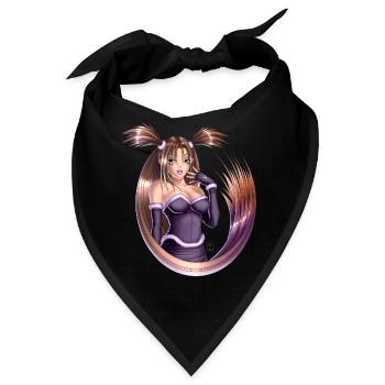 Anime Pigtails - Bandana - Schwarz - Vorne