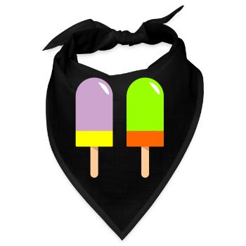 eis eiscreme restaurant ice cream sundae134 - Bandana - Schwarz - Vorne