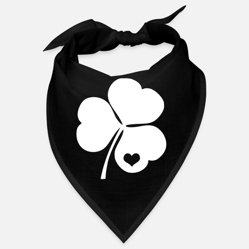 Irisches Dreiblättriges Kleeblatt mit Herz Bandana