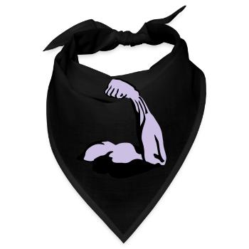 Bizeps Muskel - Bandana - Schwarz - Vorne
