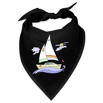 Segelboot - Bandana - Schwarz - Vorne