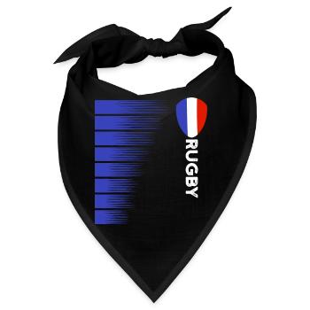 Rugby France Rugby Trikot Für Franzosen Frankreich - Bandana - Schwarz - Vorne
