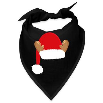 Weihnachten Nikolaus Mütze - Bandana - Schwarz - Vorne