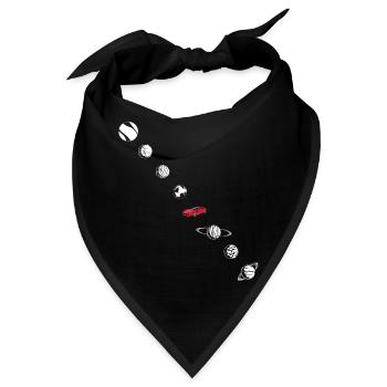 Tesla in Space Solar System SpaceX - Bandana - Schwarz - Vorne