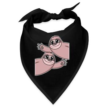 Faultier Faultiere - Bandana - Schwarz - Vorne