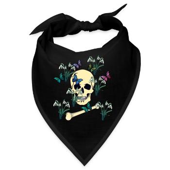 Schmetterlinge Falter Tod Ende Jenseits sterben - Bandana - Schwarz - Vorne