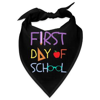Erster Schultag DESIGN - Bandana - Schwarz - Vorne