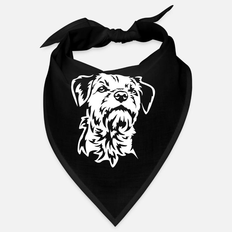 Border Terrier Head "Black Edition" Bandana