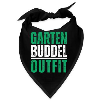 Garten Buddel Outfit Buddeln Garteln Sommer Lustig - Bandana - Schwarz - Vorne