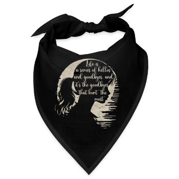 Trauriger Satz - Bandana - Schwarz - Vorne
