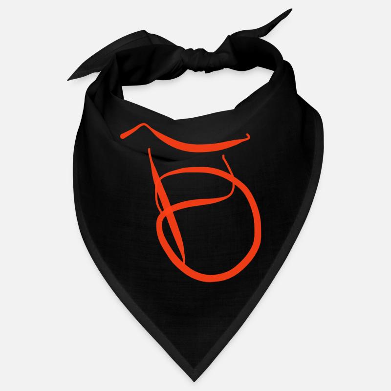 Orange B sur pull noir Bandana