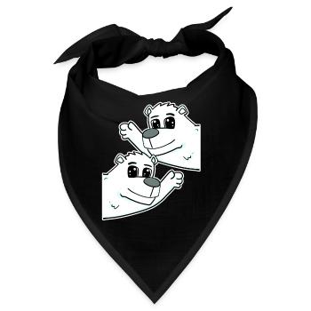 Eisbär Eisbären Bär - Bandana - Schwarz - Vorne