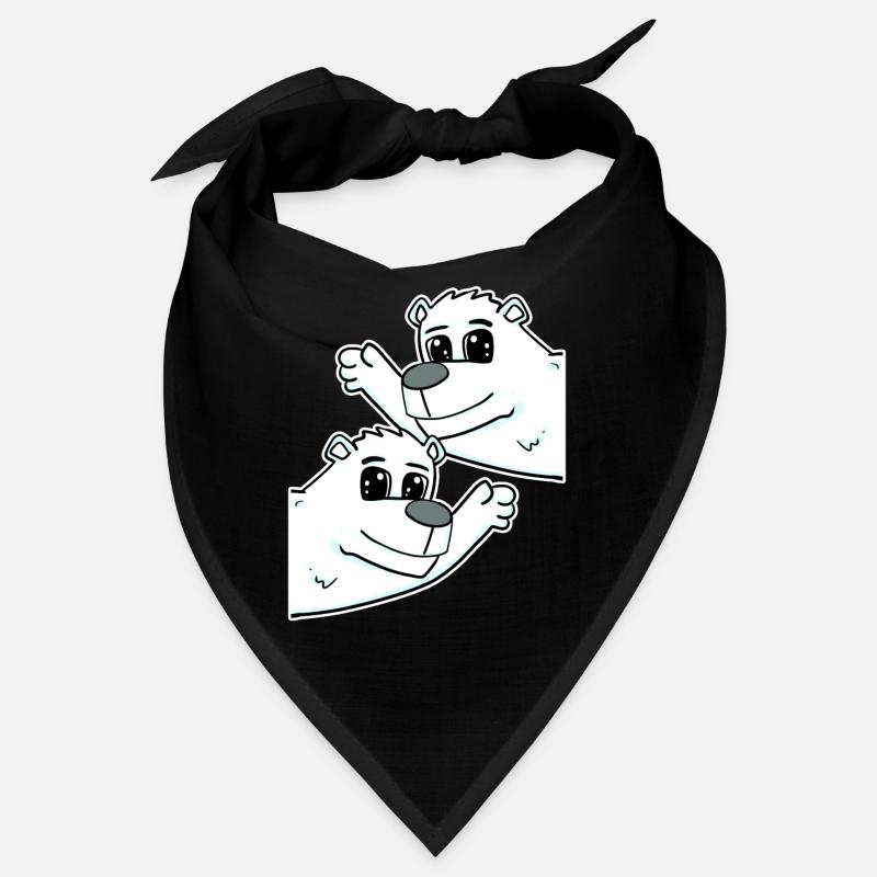 Eisbär Eisbären Bär - Bandana - Schwarz