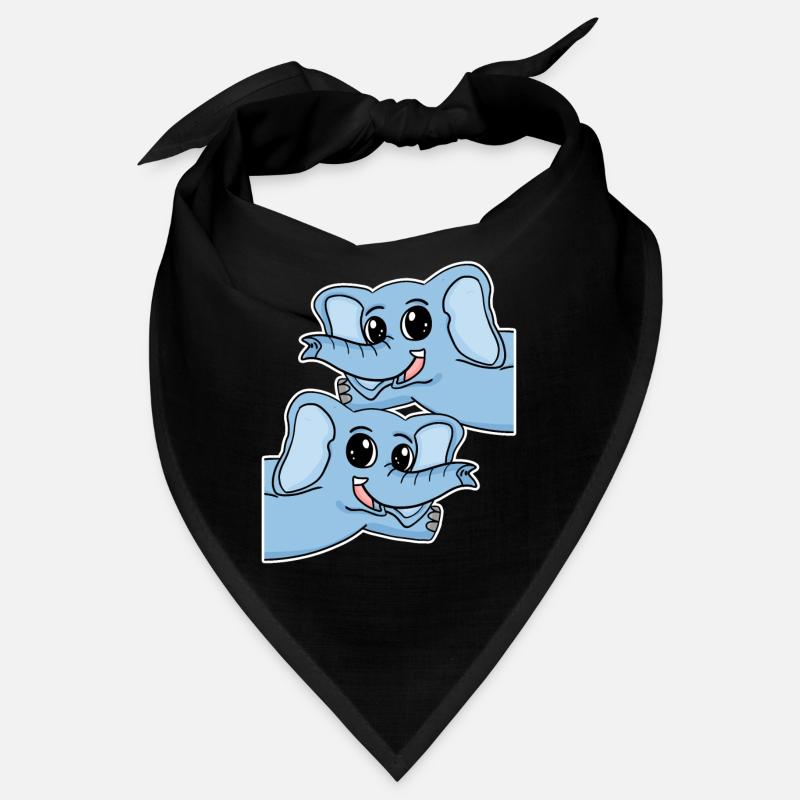 Elefant Elefanten - Bandana - Schwarz