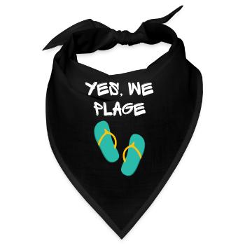 Ja, wir Strand! Einzigartiger Stil, origineller Humor - Bandana - Schwarz - Vorne