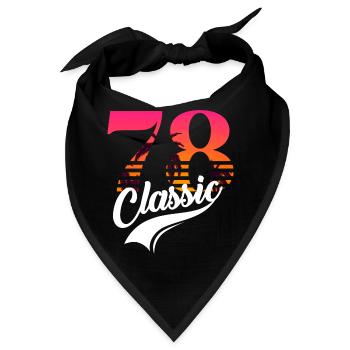 Jahrgang 1978-78th Anniversary - Bandana - Schwarz - Vorne