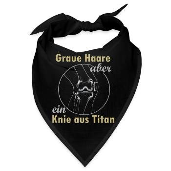 Knie aus Titan - Bandana - Schwarz - Vorne