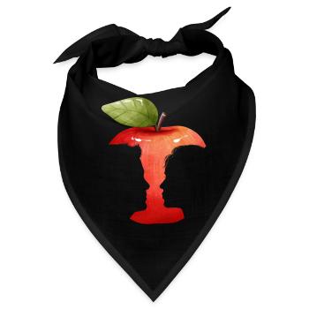 Silhouette des Apfelgesichts - Bandana - Schwarz - Vorne