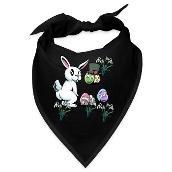 Schlappohr Kind Ostern Eier Hut Nager Kaninchen - Bandana - Schwarz - Vorne
