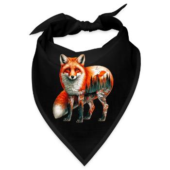 Fuchs - Bandana - Schwarz - Vorne