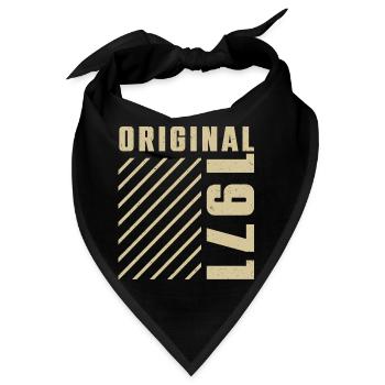 Original 1971 Authentischer Jahrgang Bursdag von 1971 - Bandana - Schwarz - Vorne