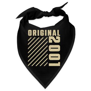 Original 2001 Authentischer 2001 Jahrgang Bursdag - Bandana - Schwarz - Vorne