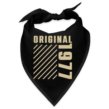 Original 1977 Authentischer Jahrgang Bursdag von 1977 - Bandana - Schwarz - Vorne