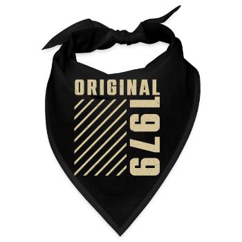 Original 1979 Authentischer Jahrgang Bursdag von 1979 - Bandana - Schwarz - Vorne