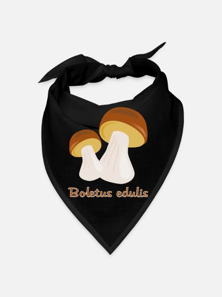 Champignons d’automne - Bandana - noir - Devant