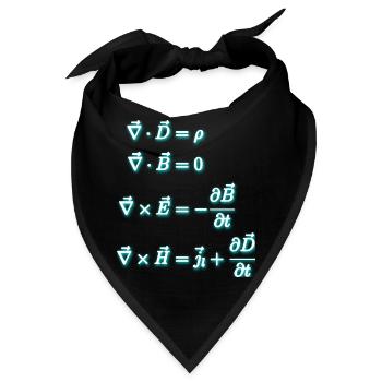 Gleichungen des Elektromagnetismus - Bandana - Schwarz - Vorne
