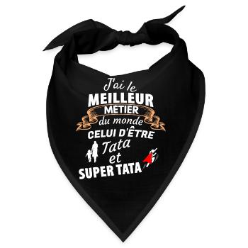 Zitate aus der Familienherkunft im spielerischen Stil - Bandana - Schwarz - Vorne