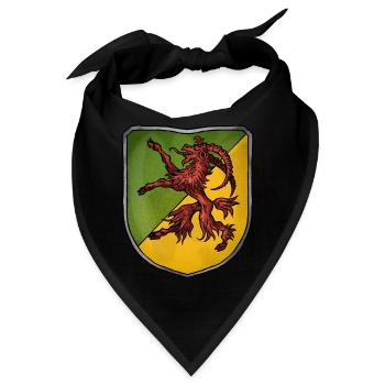 Wappen roter Ziegenbock - Bandana - Schwarz - Vorne