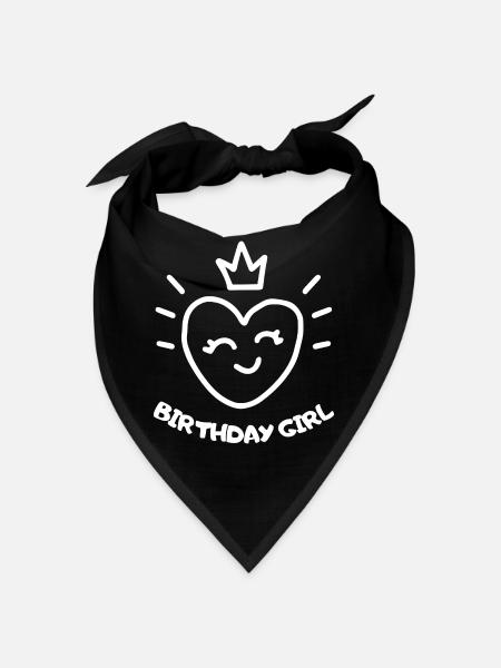 AnniversaireFilleCoeur - Bandana - noir - Devant