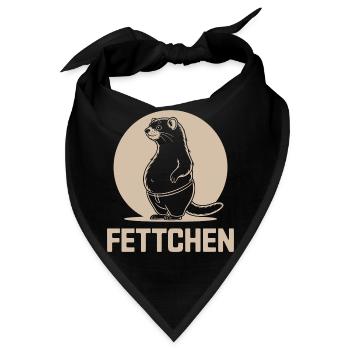 Lustiges Frettchen Essen Bierbauch Fettchen - Bandana - Schwarz - Vorne