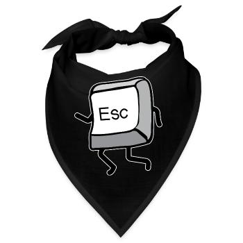 Cartoon Bewegung Esc-Taste - Bandana - Schwarz - Vorne