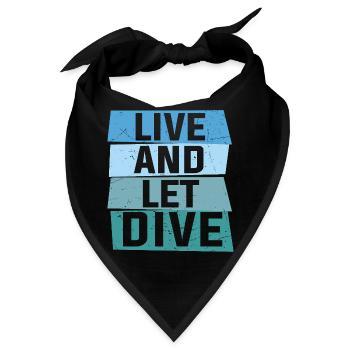 Live and let dive - Bandana - Schwarz - Vorne
