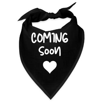 Coming Bald Herz - Bandana - Schwarz - Vorne