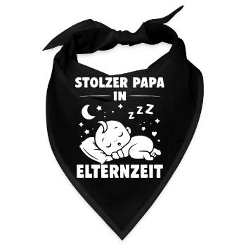 Stolzer Papa in Elternzeit - Bandana - Schwarz - Vorne