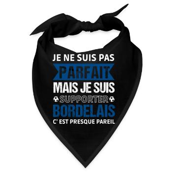 Bordeaux Fußballgeschenk - Bandana - Schwarz - Vorne