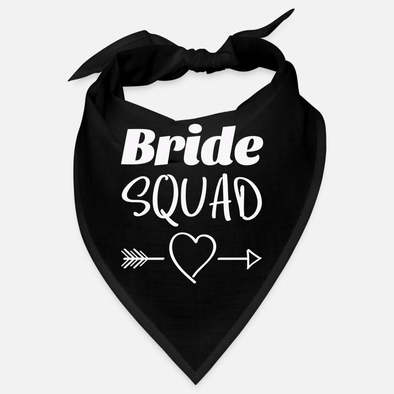 Braut Squad Herz Pfeil - Bandana - Schwarz