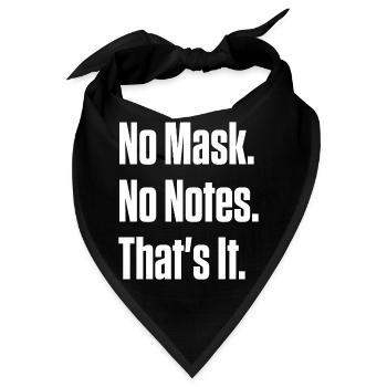 Keine Maske Keine Notizen Neurodivergente Stolz - Bandana - Schwarz - Vorne