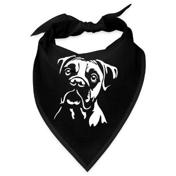 Boxer Kopf "Black Edition" - Bandana - Schwarz - Vorne
