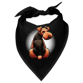 Airedale Terrier Airedales Airedaleliebhaber - Bandana - Schwarz - Vorne