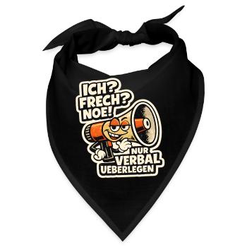 Verbal Überlegen Megaphone Cartoon - Bandana - Schwarz - Vorne