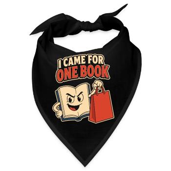 I Came for One Book – Bücherwurm - Bandana - Schwarz - Vorne