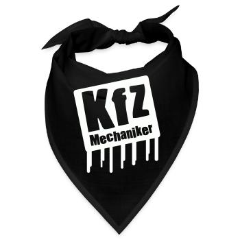 KIZ Mechaniker Logo - Bandana - Schwarz - Vorne