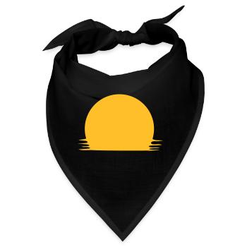 sonnenuntergang - Bandana - Schwarz - Vorne