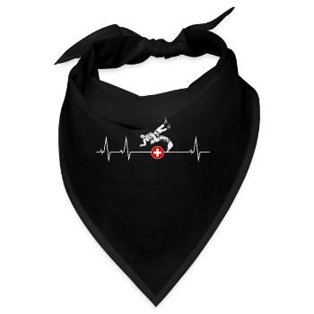 Ich liebe Schwingen - Schweiz - Bandana - Schwarz - Vorne