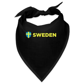 Nationalflagge von Schweden - Bandana - Schwarz - Vorne